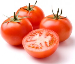 Ripe Tomatoes on White with Clipping Path