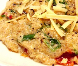 Risoto de Quinoa com tomate seco e rúcula